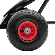 Aosom Ergonomic Pedal Go Kart Kids Ride-on Toy, Pedal Car with Tough, Wear-Resistant Tread, Go Cart Kids Car for Boys & Girls, Ages 5-12, Red