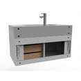 thumbnail image 4 of Castello USA Nile 36" Gray Wood Floating Vanity with Gray Top and Gold Trim, 4 of 8