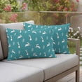 thumbnail image 2 of Outdoor Waterproof Pillow Covers Easter Cute Bunny with Bow on Blue Decorative Throw Pillow Protectors,Pillowcase Cushion Cases for Patio Sofa Garden Couch,20x12in,Pack of 2, 2 of 14