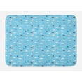 thumbnail image 1 of Airport Bath Mat, Repeating Pattern of Planes and Luggage on Sky, Plush Bathroom Decor Mat with Non Slip Backing, 29.5" X 17.5", Sky Blue Multicolor, by Ambesonne, 1 of 2