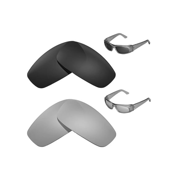 Walleva Polarized Titanium   Black Replacement Lenses For Spy Optic MC Sunglasses