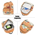 thumbnail image 5 of FORMRS Mini Backpack Purse for Women Quilted Travel Daypack Casual Shoulder Bag, Orange Glasses, 5 of 7