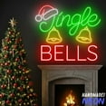 thumbnail image 2 of Handmadetneonsign Christmas Neon Sign, Bell Neon Sign, Christmas Party Decor, 2 of 4