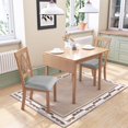 thumbnail image 3 of 29"- 45" Extendable Dining Table for 4, Folding Kitchen Table with Rubberwood Legs, Space-Saving Dinner Table for Living Room, Kitchen, Dining Room, Small Space (Only Table), 3 of 7