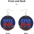 thumbnail image 2 of Vote Like Elegant Your Ancestors Died For It In-vogue Round Acrylic Earrings Lightweight Multi-functional For All Occasions[n385], 2 of 2