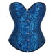 thumbnail image 2 of Prolriy Corset Tops para Mujer, Conjuntos de Corsé Bustier para Mujer, Cintura de Satén Negra, Tops Góticos de Talla Grande, Tops para Mujer, Azul Oscuro L, 2 of 4