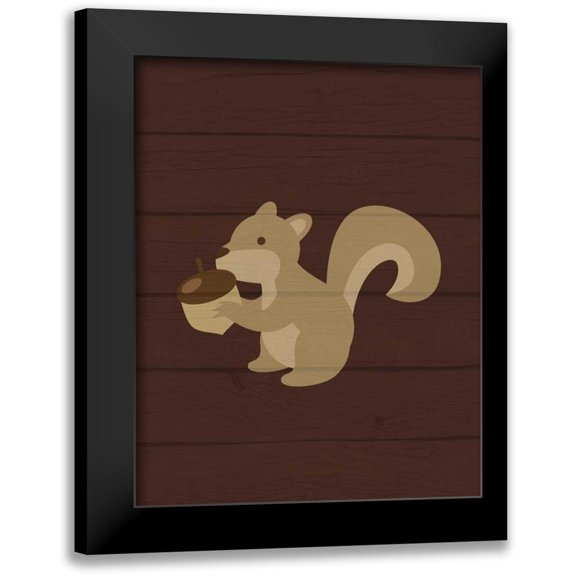 Robinson, Tamara 12x14 Black Modern Framed Museum Art Print Titled - Woodland Squirrel