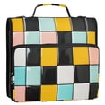 thumbnail image 5 of FORMRS Zipper Binder with Shoulder Strap 2-inch Ring 500 Sheet Capacity File Bag, Yellow Checkered Pattern, 5 of 5