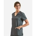 thumbnail image 2 of Onna NN310 Women's Invincible V-Neck Stretch Scrub Top-Dynamo Grey-L, 2 of 4