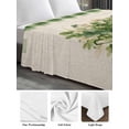 thumbnail image 6 of St. Patrick's Day, California King Size Flat Sheet, Wrinkleproof & Fadeproof Cooling Flat Bed Sheet Only, Watercolor Leaves Floral Plaid Wreath Breathable Soft Bedding Top Sheets 108 x 98 Inches, 6 of 8