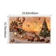 thumbnail image 3 of Seyotauo Christmas Decor 3D Stereoscopic Embroidery Carpet - 24 x16 inch Polyester Xmas Decor Indoor Outdoor, Absorbent Nonslip Dirt Proof Washable Foot Mat for Entryway Kitchen Bathroom Porch Patio, 3 of 6