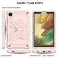 thumbnail image 7 of FJLBDE Case for Samsung Galaxy Tab A7 Lite 2021 8.7 inch SM-T220/T225/T227 with Butterfly Stand, Shockproof Protective Tablet Cover with Shoulder Strap for Kids Girls, Pink, 7 of 7