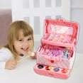 thumbnail image 1 of EGNMCR Kids Cosmetic Toys Girls Lipstick Supplies Tote Box Set Washable Real Makeup Toys Set With Makeup Case Girls Toys Toddler Makeup Toys Birthday Gift 4ml Cosmetics For Kids, 1 of 9