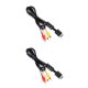 thumbnail image 1 of Seitruly 1.8M AV to RCA Audio Cable Triple Thick Controllers Wire Composite Line Copper PS2 Easy Ultra Leads Installment for TV Negro 1.8 M 2piezas, 1 of 6