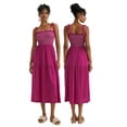thumbnail image 2 of Michellecmm  Women's Long Dress Square Neck Shirred Tiered Spaghetti Strap Dress, 2 of 9