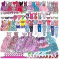thumbnail image 1 of 50Pcs/Set Doll Clothes and Accessories, Doll Accessories Mini Fashion Dresses Party Dress Shoes Random Style Gift for Girl Doll Kit, 1 of 2