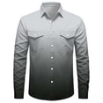 thumbnail image 4 of Hurxie Mens Shirts Button Down Long Sleeve Work Shirt Mens Casual Cowboy Cut Shirts with Two Pockets Dark Gray,3XL, 4 of 7