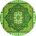 thumbnail image 1 of Ahgly Company Indoor Round Abstract Green Modern Area Rugs, 8' Round, 1 of 4