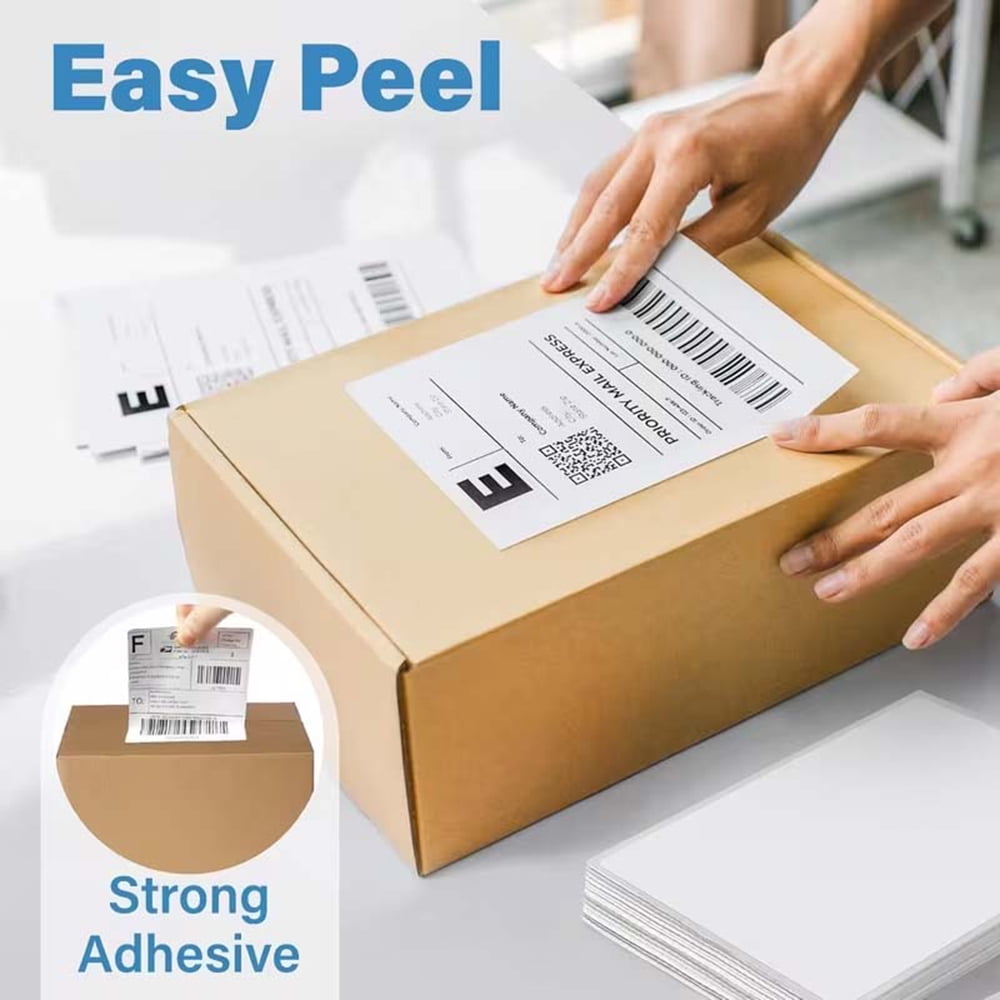 4" x 6" Thermal Shipping Labels – 10000 Fanfold Perforated Labels for Packages, Ultra-Strong Adhesive