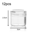 thumbnail image 2 of Empty Clear Plastic Bead Storage Container jar with Rounded Screw-Top Lids, 2 of 5