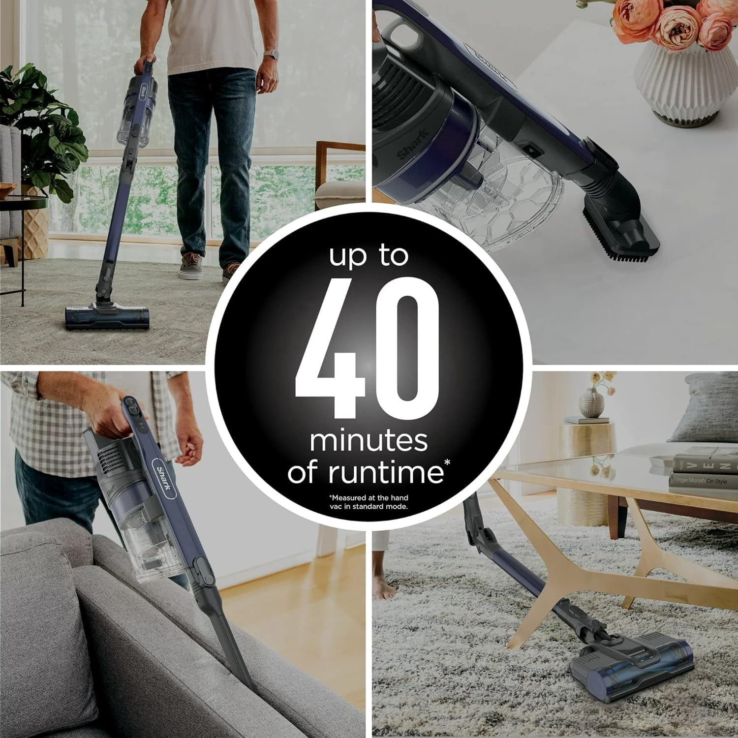 Restored Shark IZ340H Pet Pro Cordless Stick Vacuum, MultiFLEX, Self-Cleaning Brushroll, HEPA Filtration, 40-Min Runtime, Lightweight, Blue (Refurbished)