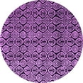 thumbnail image 1 of Ahgly Company Indoor Round Abstract Purple Modern Area Rugs, 8' Round, 1 of 4