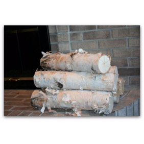 White Birch Log Set For Fireplace Walmart Com