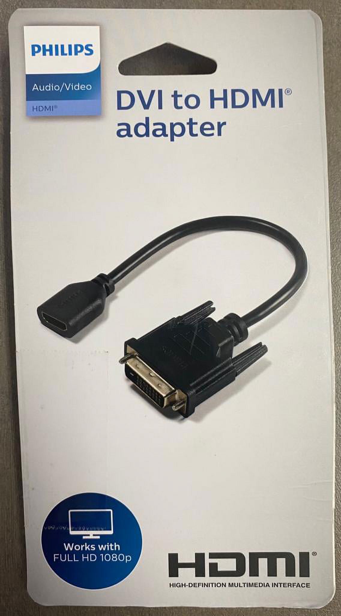 Philips DVI to HDMI Pigtail Adapter, Black, SWV9200H/27 - image 3 of 3