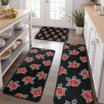 thumbnail image 2 of Pioneer Flower Floral Print Pattern Kitchen Rugs Sets Of 3,Kitchen Runner Rugs Non Skid Washable,Decorative Kitchen Floor Mats for Kitchen,Sink,Laundry,17X30 Inch + 17X47 Inch + 17X59 Inch, 2 of 6