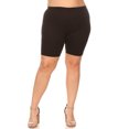 thumbnail image 2 of Moa Collection Women's Casual Plus Size Shorts High Waist Stretchy Biker Fit, 2 of 5