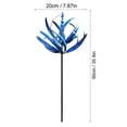 thumbnail image 3 of Lttoisl Harlow Metal Wind Spinner Rotator for Garden & Outdoor Decor, Iron Weather-Resistant Yard Art, Retro Style Kinetic Windmill, 7.8 x 35.1 Inch, Blue or Red, 3 of 8