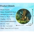thumbnail image 3 of Dreamtimes Magical Fantasy Fairy Tale Tree House Printed Round Wall Clock Decorative, 10 Inch Battery Operated Quartz Analog Quiet Desk Clock for Home,Office,School, 3 of 6