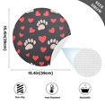 thumbnail image 3 of Paw Claws with Hearts Black Round Placemats Plate Mats 15 Inch Non-Slip Heat Resistant Washable PVC Set Indoor for Kitchen Dining Table 6PCs, 3 of 6