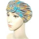 thumbnail image 3 of Zhuge paquetes/3 paquetes/2 paquetes de gorros para dormir con nudo y patrón de turbante para mujer, gorro preatado para quimioterapia, gorro para pérdida de cabello, gorro liso, 3 of 4