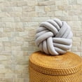 thumbnail image 3 of Cojín de Asiento de Felpa Suave Hecho A Mano Sunnimix Almohada del Nudo Gris, 3 of 8