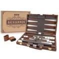 thumbnail image 1 of Juego de mesa clásico de backgammon AMEROUS de 38 x 24 cm con funda, 1 of 9