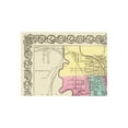 thumbnail image 3 of Historic City Map - Cincinnati Ohio - Colton 1855 - 31 x 23 - Vintage Wall Art, 3 of 5