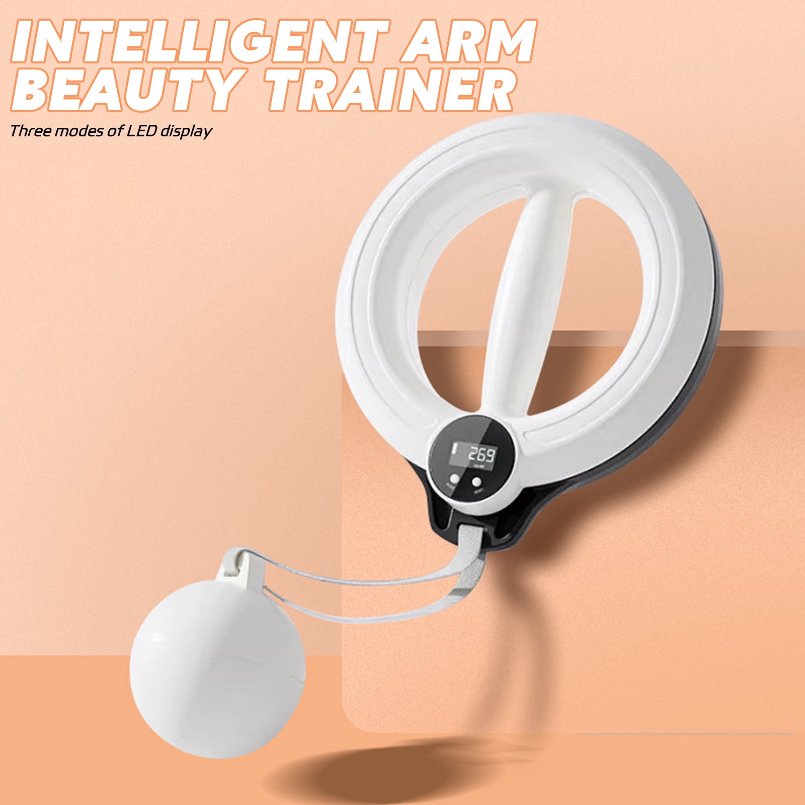 Wrist and Forearm Trainer, Arm Strength Training Device for Forearm Muscle Exercise for Fitness and Daily Home Training, Smart Digital Display Model, 7x6Inch, White