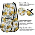 thumbnail image 4 of Dailycode Double Sided Oven Mitt with Loop Heat Resistant Kitchen Long Potholders 7" x 35" Cute Funny Bee, 4 of 6