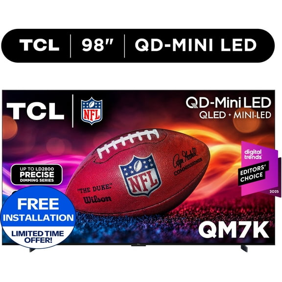 TCL 98" Class QM7K Series QD-Mini LED QLED 4K UHD Smart Google TV (NEW, 2025) - 144Hz, Local Dimming, Audio by Bang & Olufsen - 98QM7K