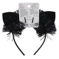 thumbnail image 3 of (3 pack) Scunci by Conair Glam-O-Ween Halloween Headband, Black Cat Ears with Tinsel Accents, 1-Count, 3 of 3