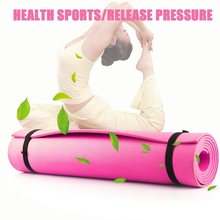 EVA Foam Yoga Pad, 4mm Thickness Non-Slip Durable Dampproof Sleeping  Mattress Mat Exercise for Pilates,Fitness,Workout Pink