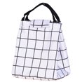 thumbnail image 1 of Coofit Lunch Tote Splash-proof Insulated Large Capacity Plaid Lunch Handbag Lunch Bag, 1 of 10