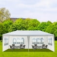 thumbnail image 5 of 10'X20' Outdoor Party Tent with 4 Removable Sidewalls, Waterproof Canopy Patio Wedding Gazebo, White, 5 of 5