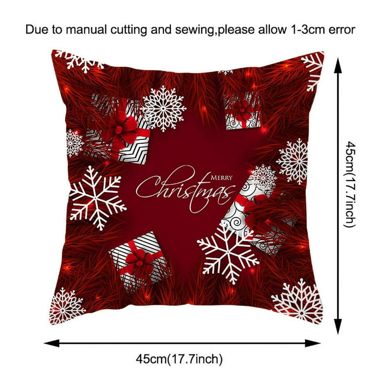 1pc Santa Claus With Gift Christmas Holiday Pillow Cover For Home  Decoration, Soft Velvet Cushion Cover For Office (pillow Insert Not  Included)