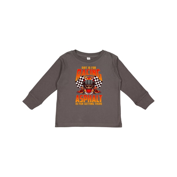 Inktastic Dirt Biking Motocross Racing Boys Long Sleeve Toddler T-Shirt