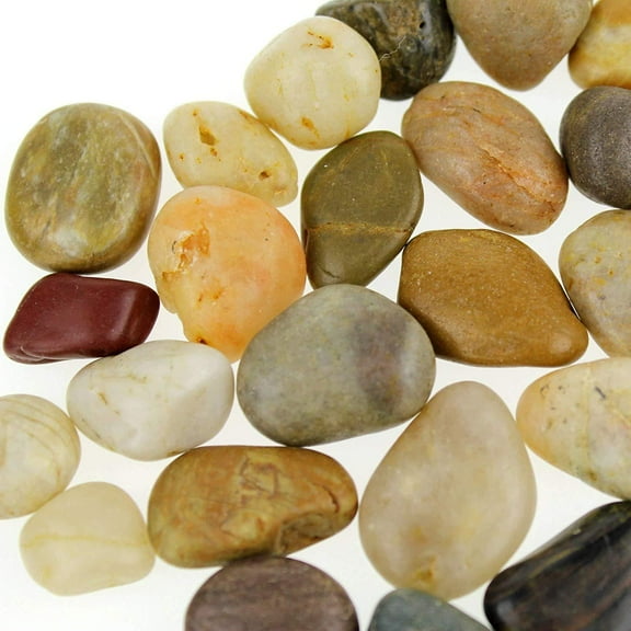 Firefly Imports River Pebbles Decorative Stones, 2.2 lbs Bag