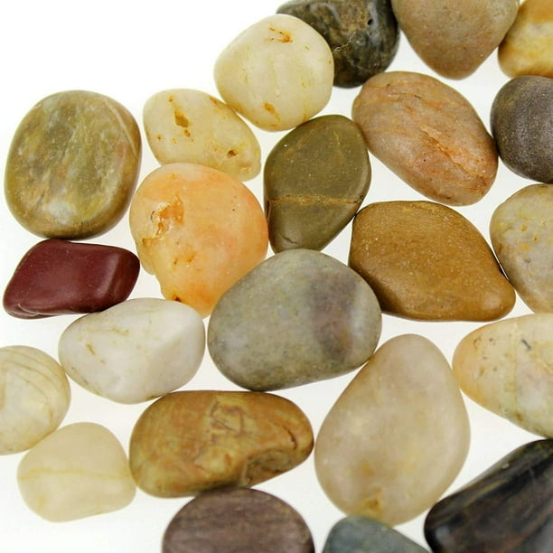 River Stones Pebbles Garden Rocks, Assorted, 1/2-Inch - Walmart.com