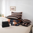 thumbnail image 6 of jejeloiu Vintage Boho Aztec 7 Pieces Bedding Comforter Set,Geometric Rhombus Triangle Full Bedding Set,Orange Black Fitted Sheet Flat Sheet For Teens,Ultra Soft Home Decor Reversible, 6 of 8