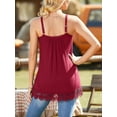 thumbnail image 7 of Sociala Casual Summer Lace Camisole Tops for Women Built in Bra Sleeveless Tops S-3XL, 7 of 7